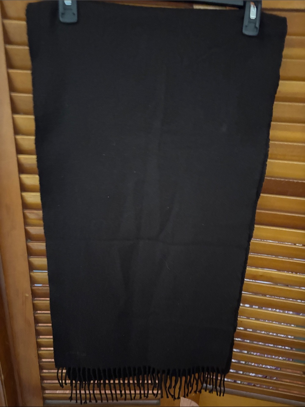 Hermes Brown Cashmere Fringe Scarf - Picture 3 of 5